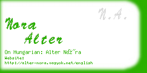 nora alter business card